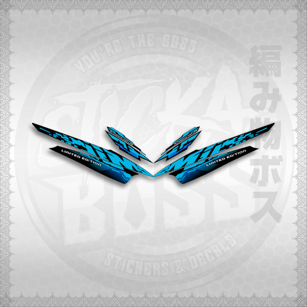 STICKER DECALS for MIO SPORTY (MSP25GLCO) By STICKABOSS (SOFIE LAMINATED WATERPROOF)