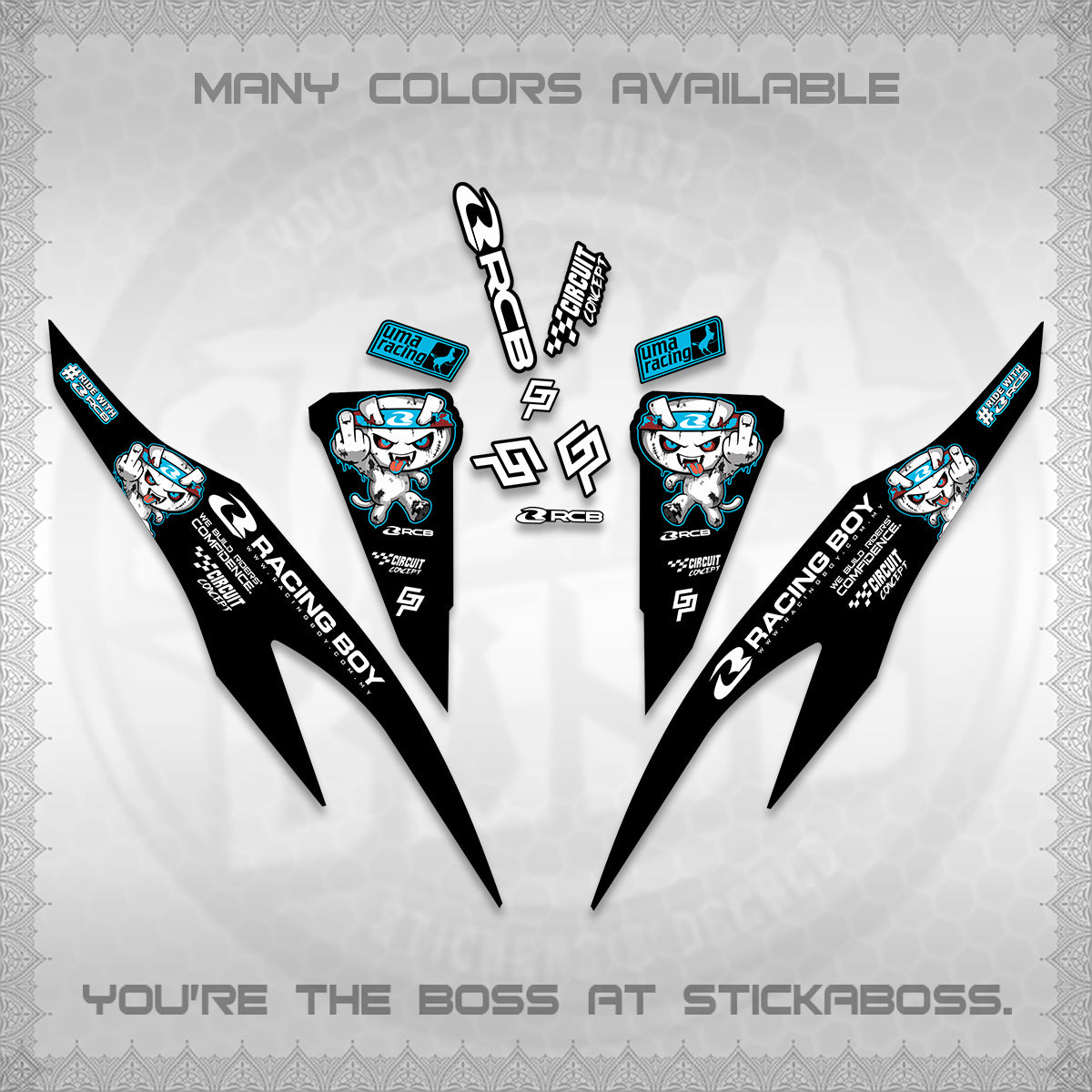 CLICK V2 DECALS (2026 RACE ZOMBIE DESIGN)STICKER DECALS By STICKABOSS