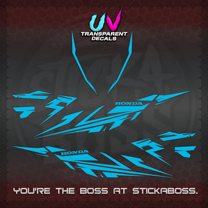 CLICK 125 V4 UV TRANSPARENT DECALS (2026 MINIMAL 001 DESIGN)STICKER DECALS By STICKABOSS
