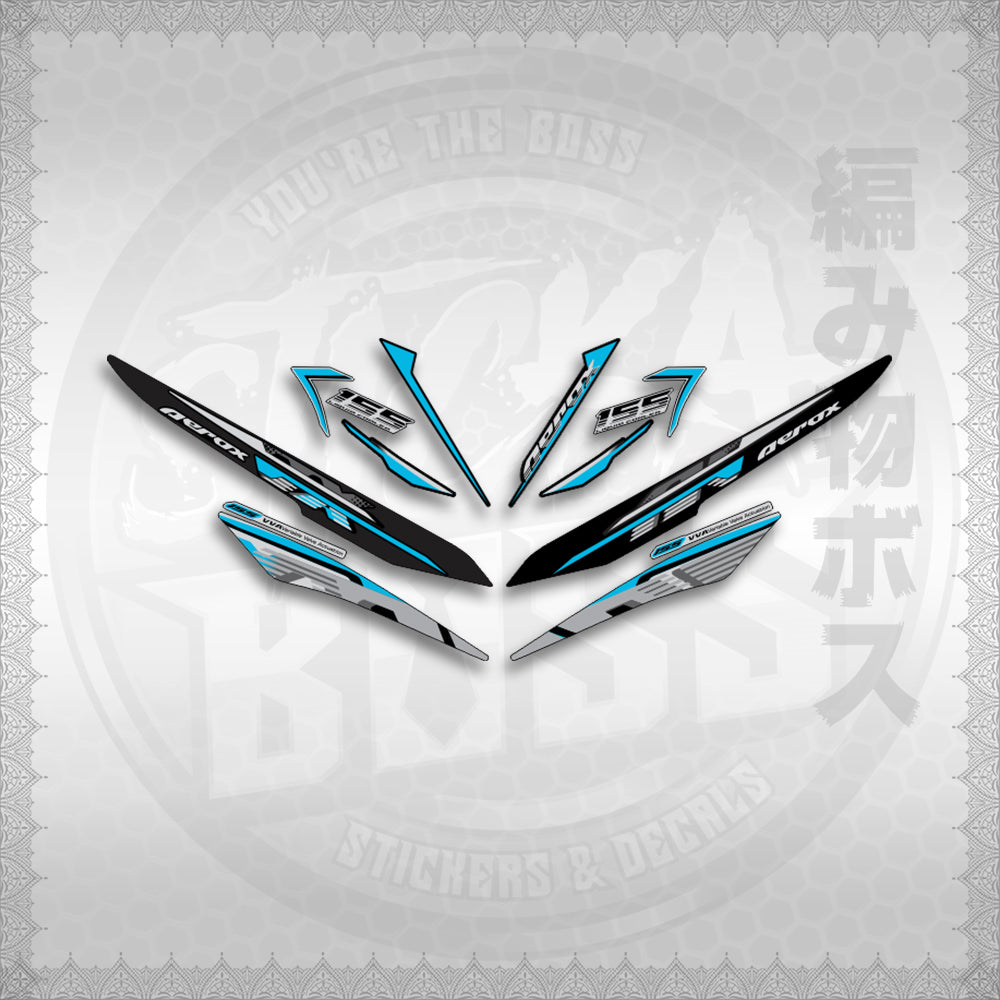 STICKER DECALS for AEROX 155 V1 (NESPGR) By STICKABOSS (SOFIE LAMINATED WATERPROOF)
