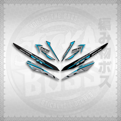 STICKER DECALS for AEROX 155 V1 (NESPGR) By STICKABOSS (SOFIE LAMINATED WATERPROOF)