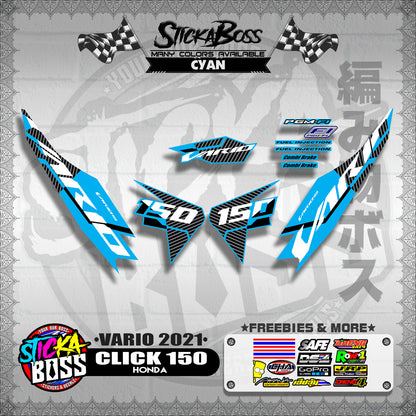 CLICK 150 V2 DECALS ( VARIO 2021 )【WITH FREEBIES】