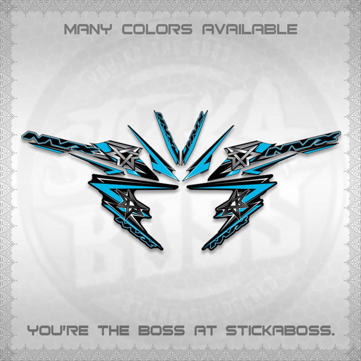 AEROX V3 INDO DECALS (ALPHA TURBO 0002)STICKER DECALS By STICKABOSS