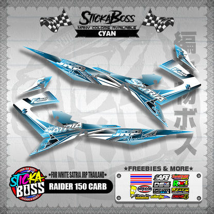 RAIDER 150 CARB DECALS ( FOR WHITE SATRIA JRP THAILAND )【WITH FREEBIES】