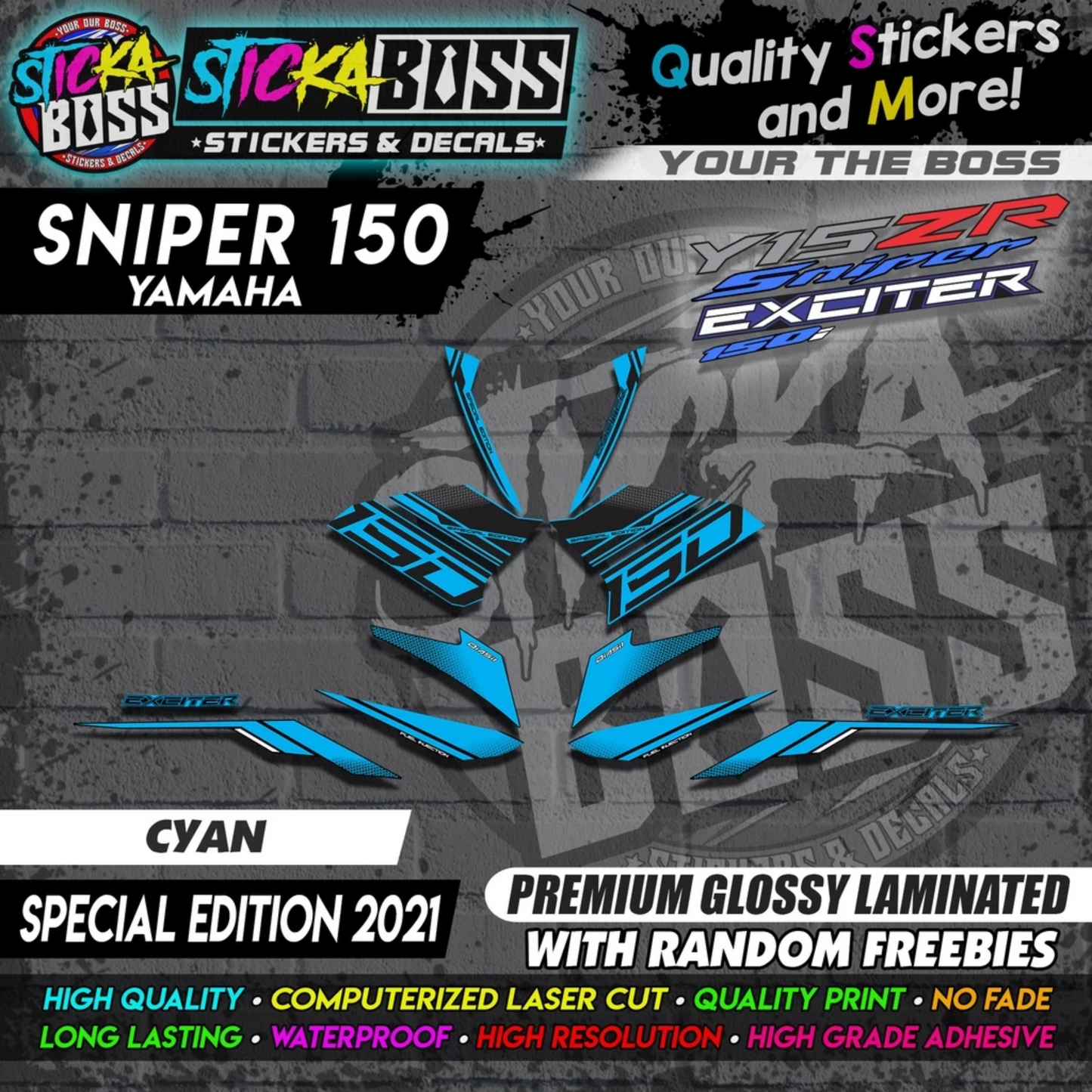 SNIPER 150 Stock Decals ( Special Edition 2021 ) [ MALAYSIAN CONCEPT / EXCITER 150 / Y15ZR ]