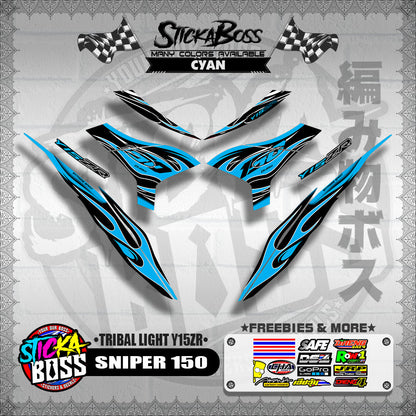 SNIPER 150 DECALS ( TRIBAL LIGHT Y15ZR )[ PREMIUM GLOSSY LAMINATED ]【WITH FREEBIES】