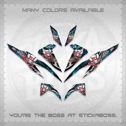 CLICK 125 V2 DECALS (2026 NEW RCB 2.0 DESIGN) STICKER KITS BY STICKABOSS