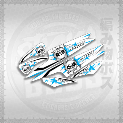 STICKER DECALS for MIO SPORTY / SMILE (MSPSPAST) By STICKABOSS (SOFIE LAMINATED WATERPROOF)