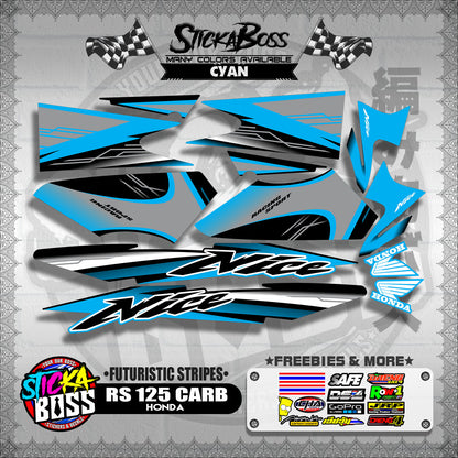 RS 125 THAI DECALS ( FUTURISTIC STRIPES )【WITH FREEBIES】
