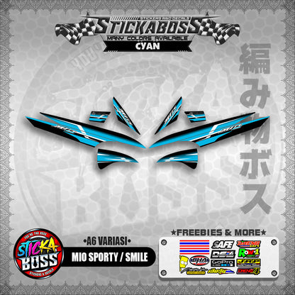 MIO SPORTY / SMILE INDO STICKER DECALS ( A6 VARIASI )【WITH FREEBIES】