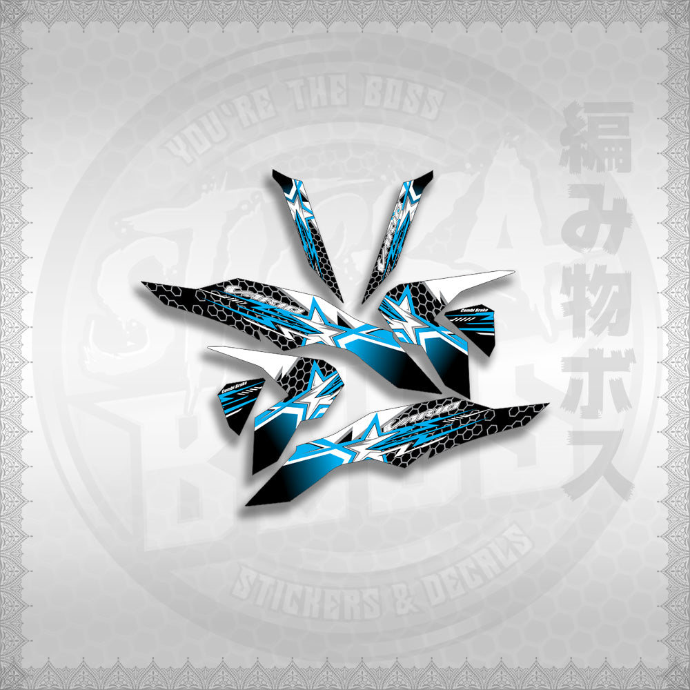 STICKER DECALS for CLICK V3 (CV320VAA3) By STICKABOSS (SOFIE LAMINATED WATERPROOF)