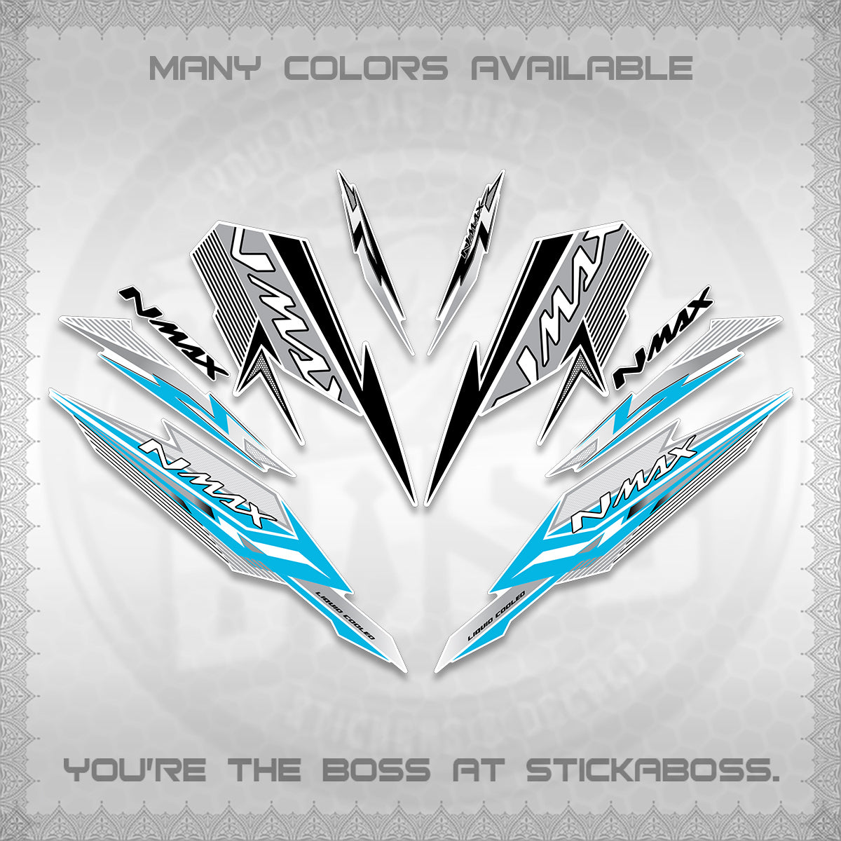 NMAX V2 FOR WHITE DECALS (2026 VARIO STYLE) STICKER DECALS By STICKABOSS