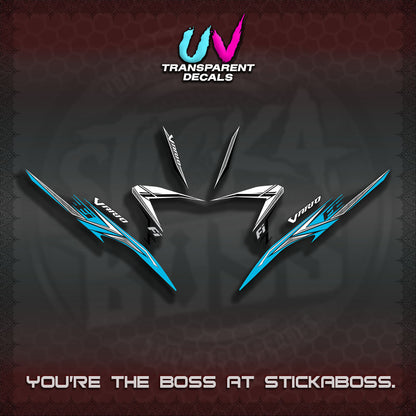 【PREMIUM UV PRINT】TRANSPARENT CLICK V2  VARIO DECALS(2026 CUSTOM 001 DESIGN)By STICKABOSS