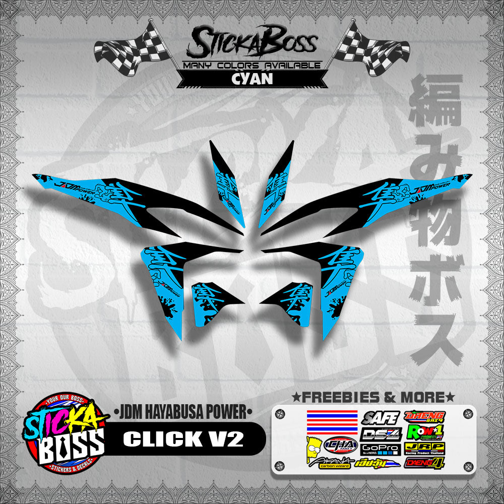 CLICK V2 DECALS ( JDM HAYABUSA POWER )【WITH FREEBIES】