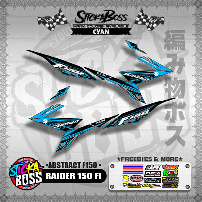 RAIDER 150 FI DECALS ( ABSTRACT F150 )【WITH FREEBIES】