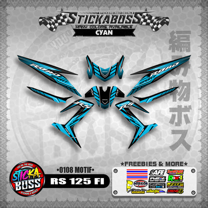 RS 125 FI DECALS ( 0108 MOTIF )【WITH FREEBIES】