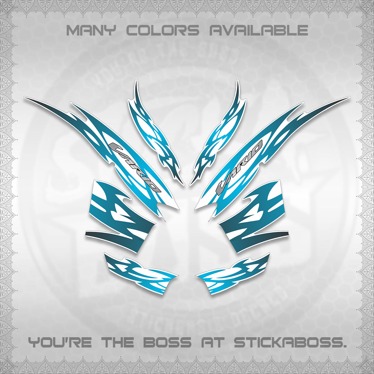 CLICK 125 V2 INDO STRIPING FOR WHITE DECALS (2026 NUSANTARA MOTIF) STICKER DECALS By STICKABOSS