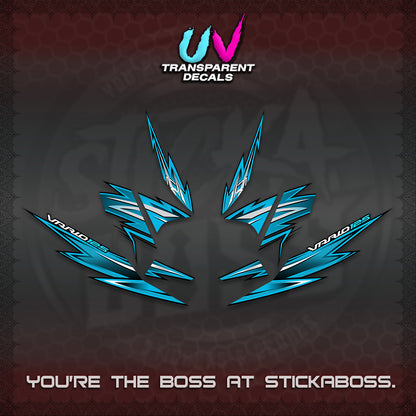 CLICK 125 V4 INDO VARIO UV TRANSPARENT DECALS (2026 VANDOREN STYLE) STICKER DECALS By STICKABOSS