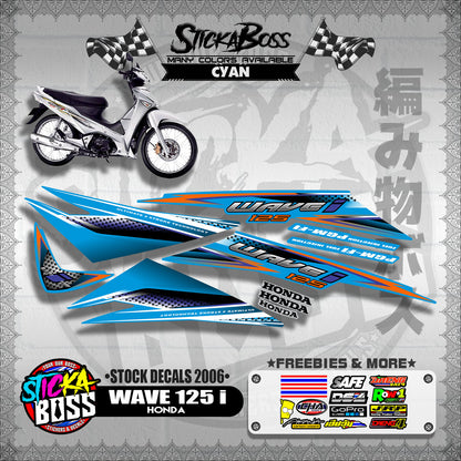 HONDA WAVE 125 i ( STOCK DECALS 2006 )【WITH FREEBIES】