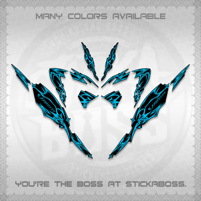 CLICK 125 V4 VARIO DECALS (2026 TRIBAL LIGHTNING DESIGN) STICKER KITS BY STICKABOSS