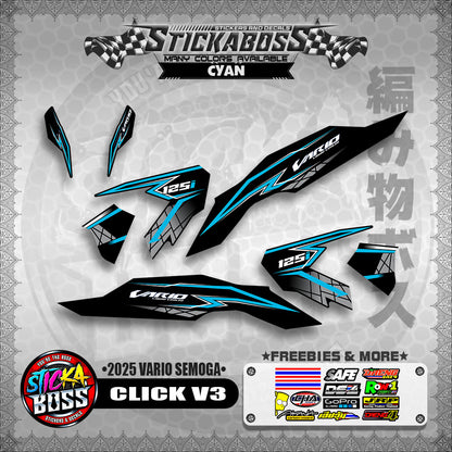 CLICK V3 INDO STICKER DECALS ( 2025 VARIO SEMOGA  )【WITH FREEBIES】