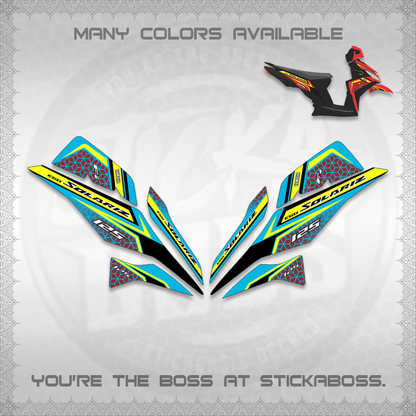 MIO I 125 M3 (NEW SOLARIZ MOTIF 25)STICKER DECALS By STICKABOSS (Copy)