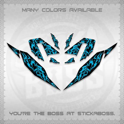 CLICK 125 V4 DECALS (2026 TRIBAL HEART DESIGN) STICKER KITS BY STICKABOSS