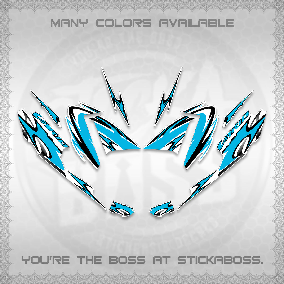 CLICK 125 V4 VARIO STRIPING FOR WHITE DECALS (2026 NEW LED DESIGN) STICKER DECALS By STICKABOSS