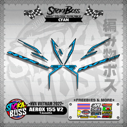 AEROX 155 V2 ( NVX VIETNAM 2022 DECALS )【WITH FREEBIES】