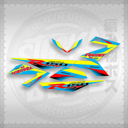 STICKER DECALS for RAIDER 150 FI (RFIR1BLCO) By STICKABOSS (SOFIE LAMINATED WATERPROOF)