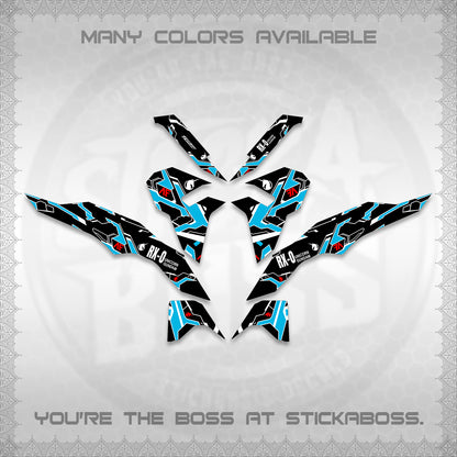 CLICK V3 VARIO DECALS (UNICORN GUNDAM DESIGN) STICKER DECALS By STICKABOSS