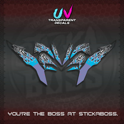 【PREMIUM UV PRINT】TRANSPARENT CLICK 125 V3  DECALS(ARAI API NEW TERBARU DESIGN)By STICKABOSS