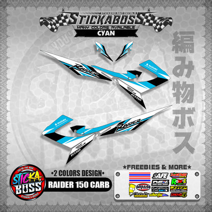 RAIDER 150 CARB MALAYSIAN STICKER DECALS ( 2 COLORS DESIGN  )【WITH FREEBIES】