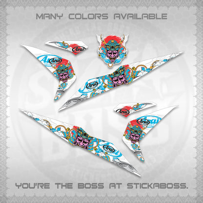 BEAT FI V2 INDO FOR WHITE DECALS (2026 NEW SAMURAI MOTIF) STICKER KITS BY STICKABOSS