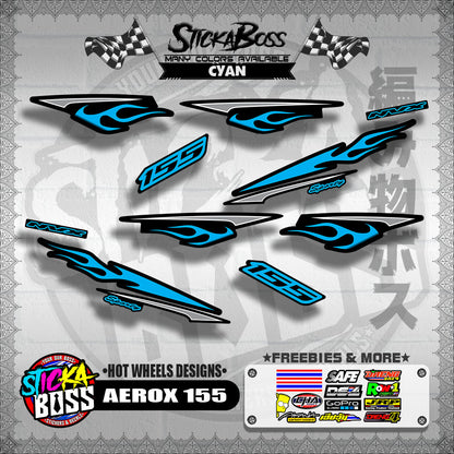 AEROX 155 DECALS ( HOT WHEELS DESIGNS )【WITH FREEBIES】