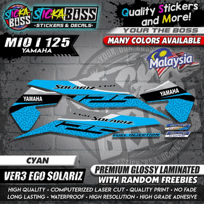 Mio i 125 Malaysian Decals ( Ver3 Ego Solariz )【WITH FREEBIES】Malaysia Concept