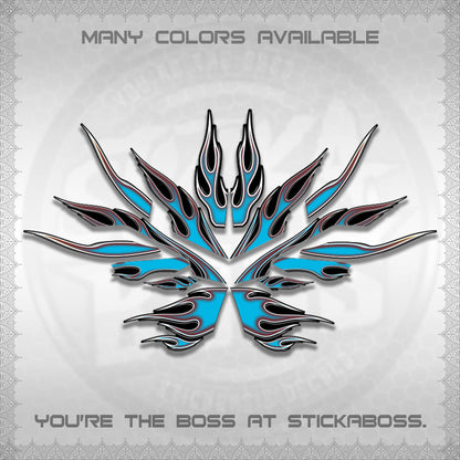 AEROX V3 ALPHA TURBO DECALS (2026 LED FIRE MOTIF)STICKER DECALS By STICKABOSS