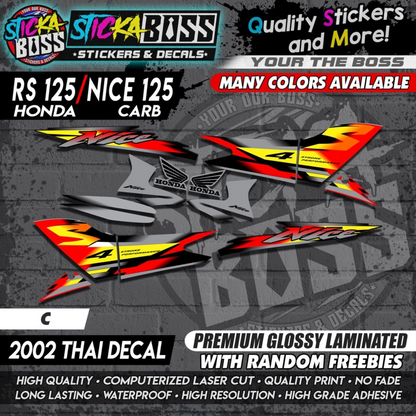 RS 125 / NICE 125 ( 2002 THAI DECAL ) 【PREMIUM GLOSSY LAMINATED】