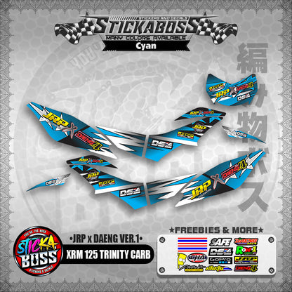 XRM 125 TRINITY CARB DECALS - (JRP x DAENG VER.1)【PREMIUM GLOSSY LAMINATED】