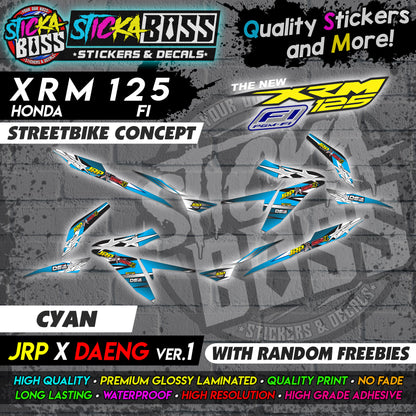 XRM 125 FI Decals - (JRP x DAENG VER.1) [STREET BIKE CONCEPT]【PREMIUM GLOSSY LAMINATED】
