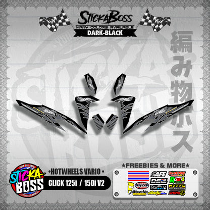 CLICK 125i / 150i V2 DECALS ( HOTWHEELS VARIO )【WITH FREEBIES】