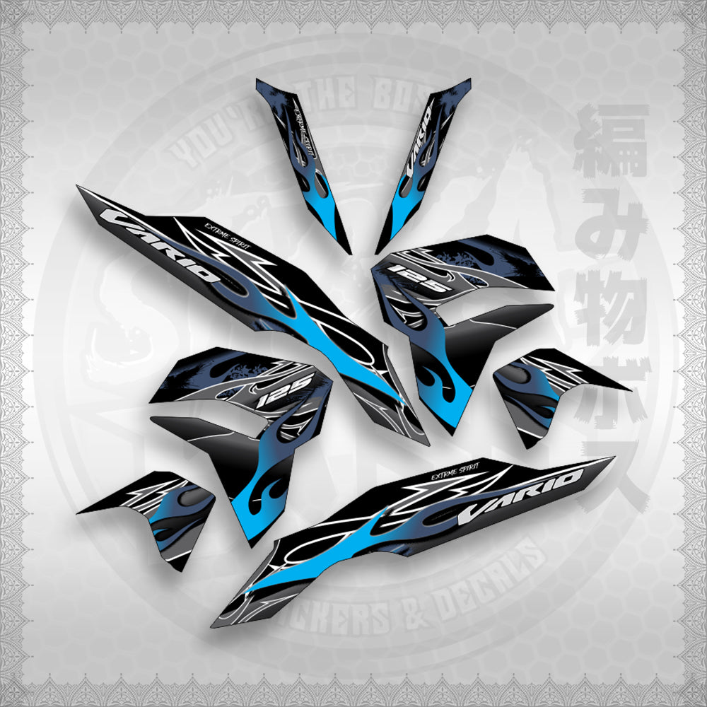 STICKER DECALS for CLICK 125 V3 MALAY CONCEPT (CV3TRXFIFL) By STICKABOSS (SOFIE LAMINATED WATERPROOF)