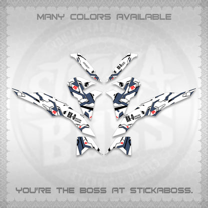 CLICK V3 VARIO FOR WHITE DECALS (UNICORN GUNDAM DESIGN) STICKER DECALS By STICKABOSS