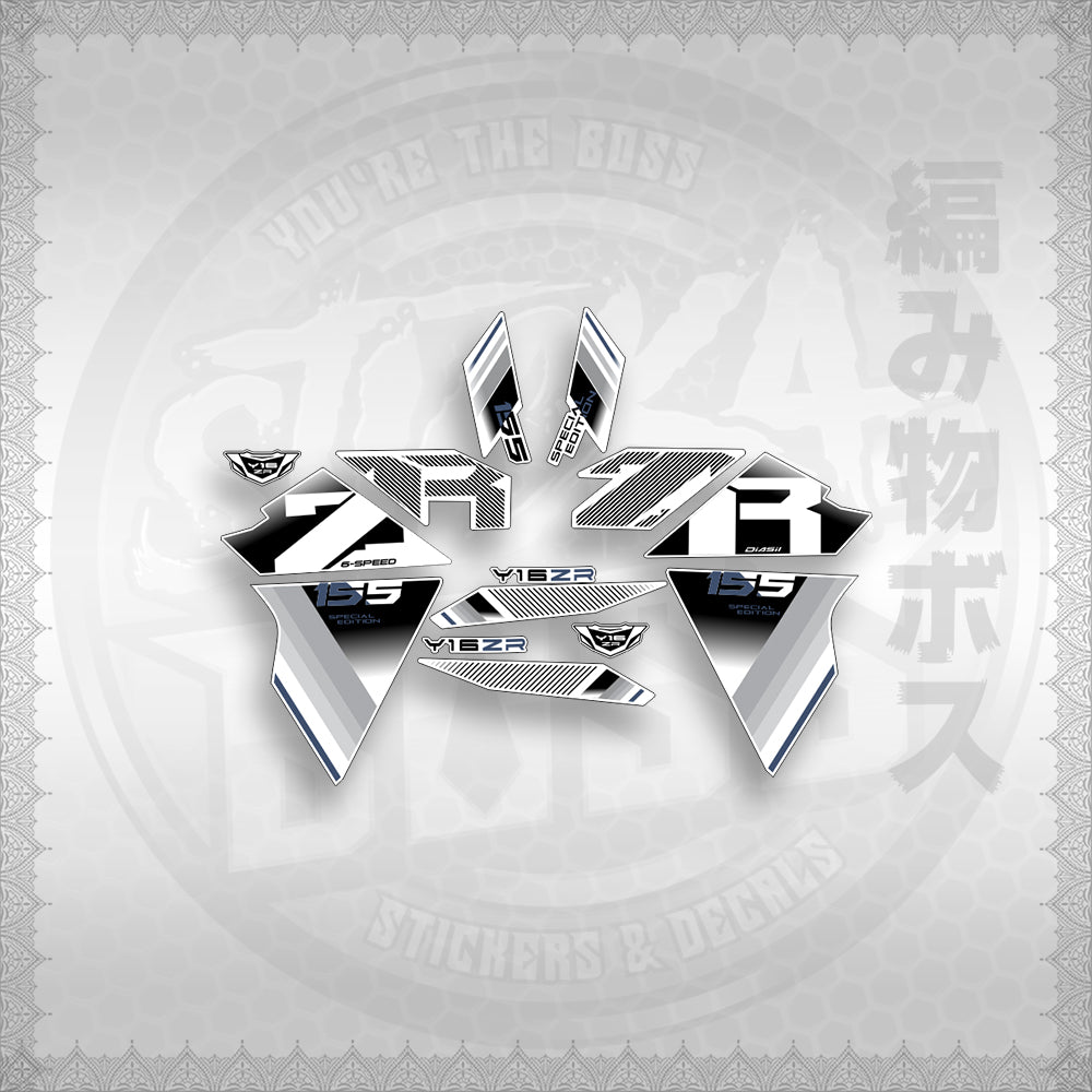 STICKER DECALS for SNIPER 155 (S155Y1SIPHFOWH) By STICKABOSS (SOFIE LAMINATED WATERPROOF)