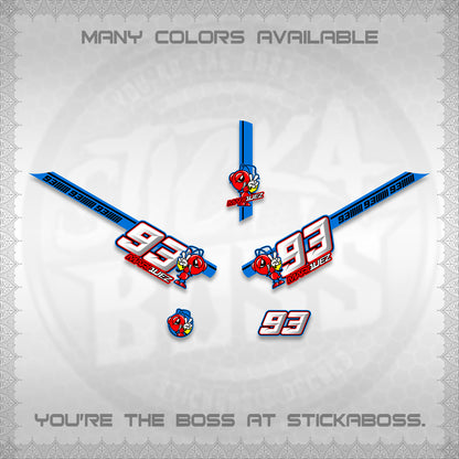 GIORNO 125 DECALS (MARQUEZ 93 DESIGN) STICKER DECALS BY STICKABOSS