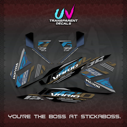 CLICK 125 V4 MALAY VARIO UV TRANSPARENT  DECALS (2026 VV12 DESIGN) STICKER KITS By STICKABOSS