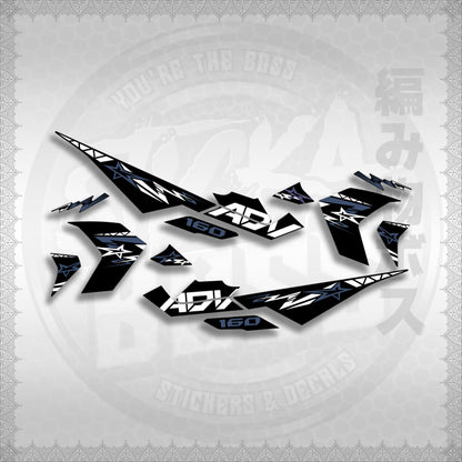 STICKER DECALS for ADV 160 (A160ALxOMIN) By STICKABOSS (SOFIE LAMINATED WATERPROOF)