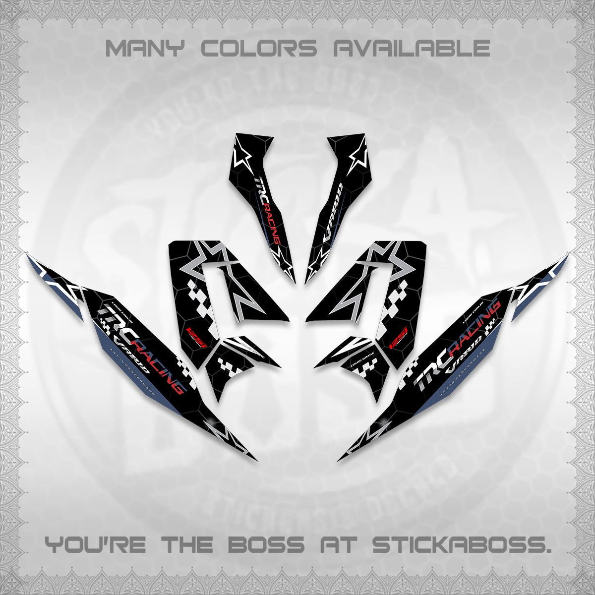 CLICK V4 DECALS (2026 TRC RACING DESIGN)STICKER DECALS By STICKABOSS