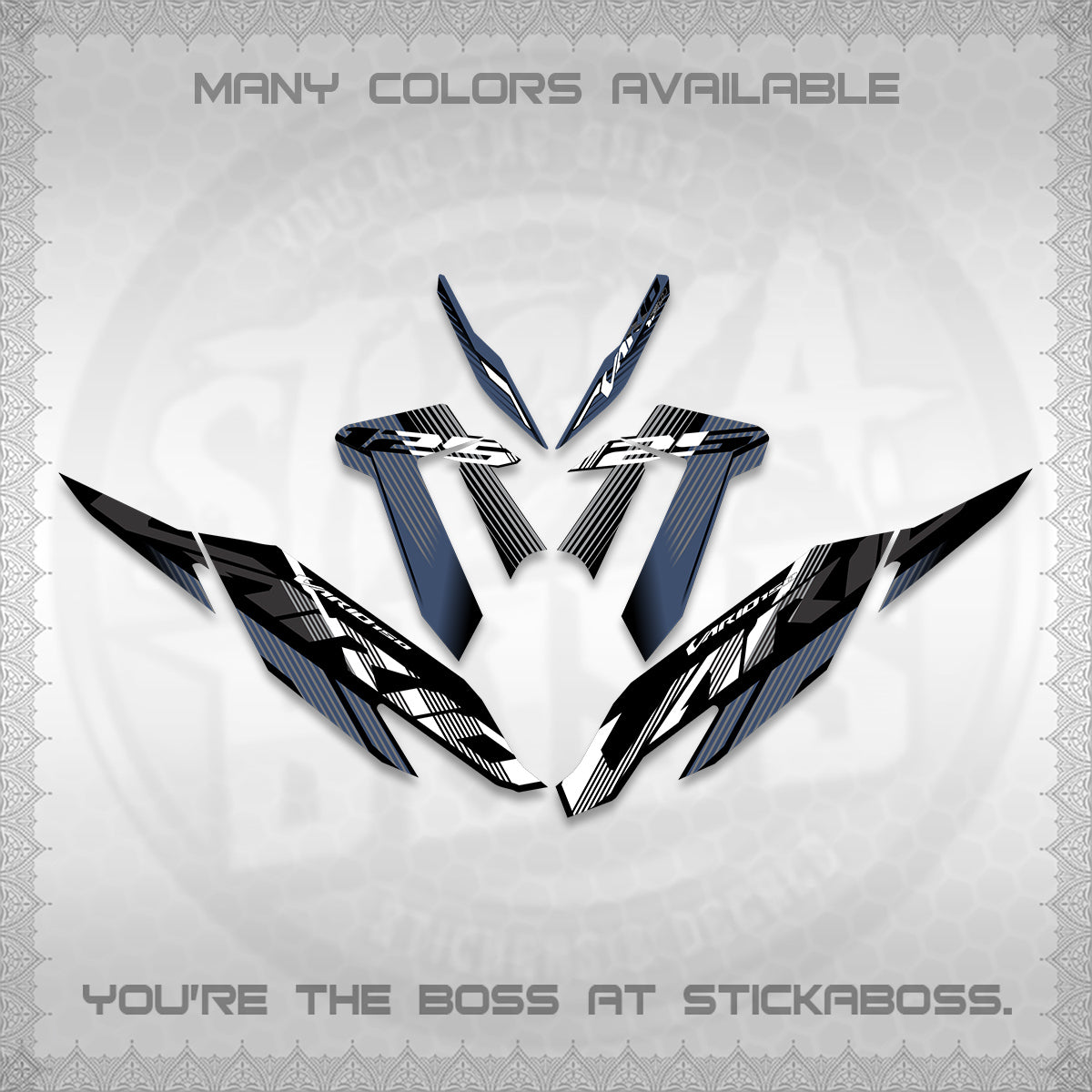 CLICK 125 V4 MALAYSIAN VARIO DECALS (2020 DESIGN) STICKER DECALS By STICKABOSS