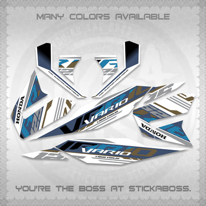 CLICK 125 V4 MALAY VARIO FOR WHITE DECALS (2026 VV12 DESIGN) STICKER KITS BY STICKABOSS